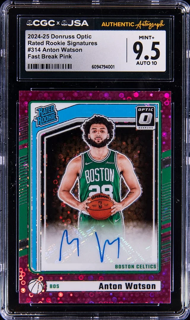 2024-25 Donruss Optic Anton Watson Rated Rookies Signatures Fast Break Pink #314 card image