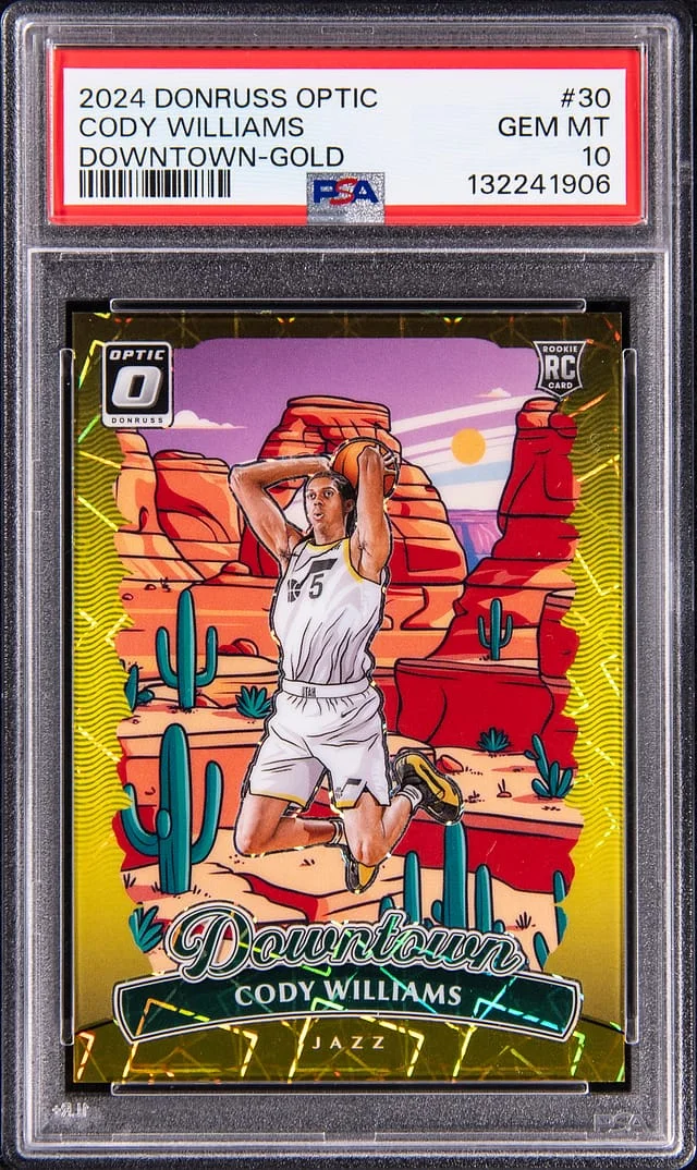 2024-25 Donruss Optic Cody Williams Downtown Gold #30 card image