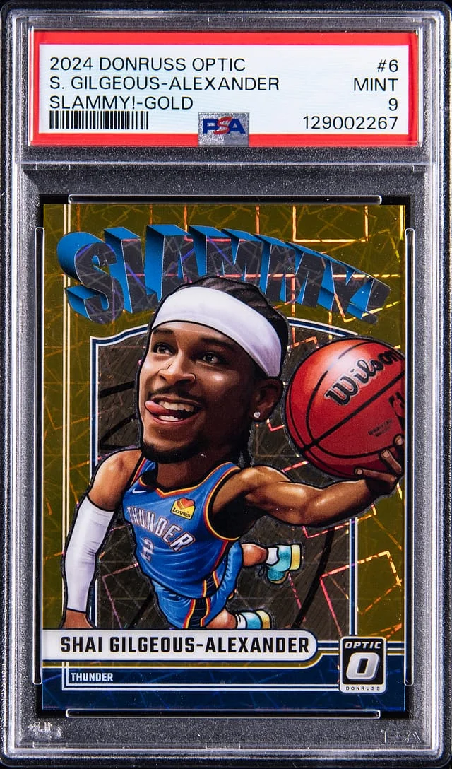 2024-25 Donruss Optic Shai Gilgeous-Alexander Slammy! Gold #6 card image