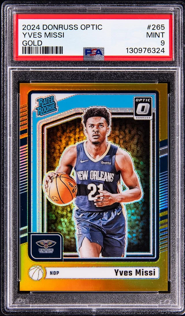 2024-25 Donruss Optic Yves Missi Rated Gold #265 card image