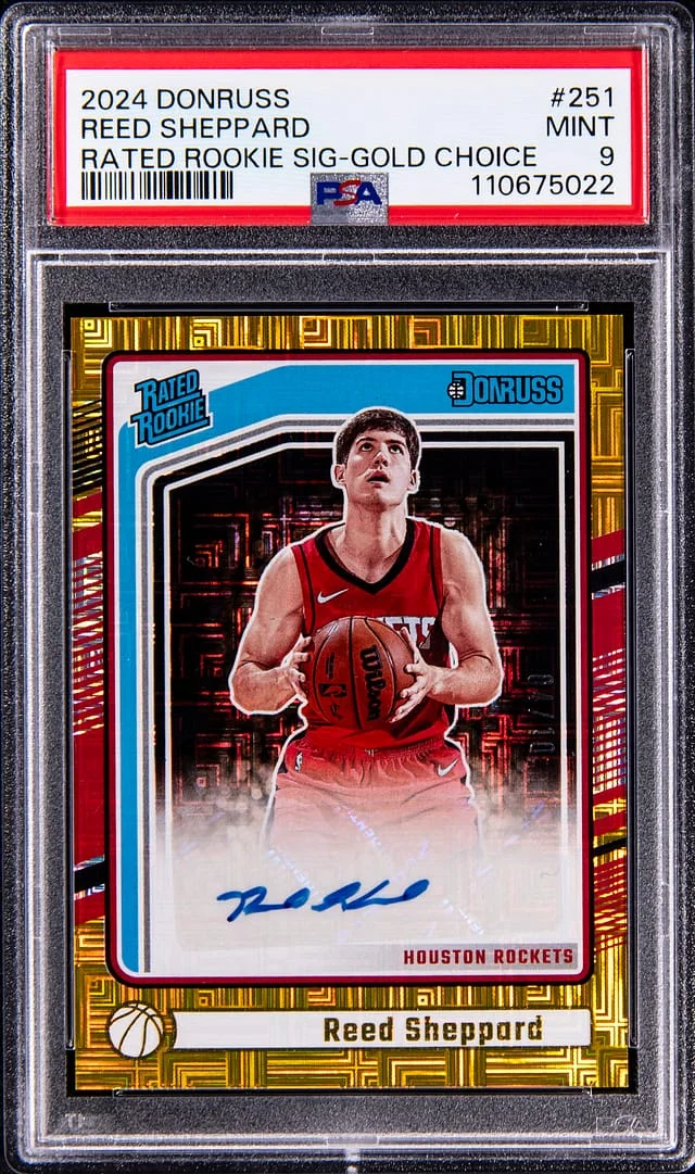 2024-25 Donruss Reed Sheppard Rated Signatures Gold Choice #251 card image