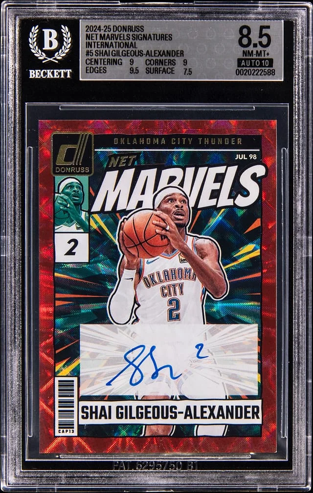 2024-25 Donruss Shai Gilgeous-Alexander Net Marvels Signatures International #5 card image