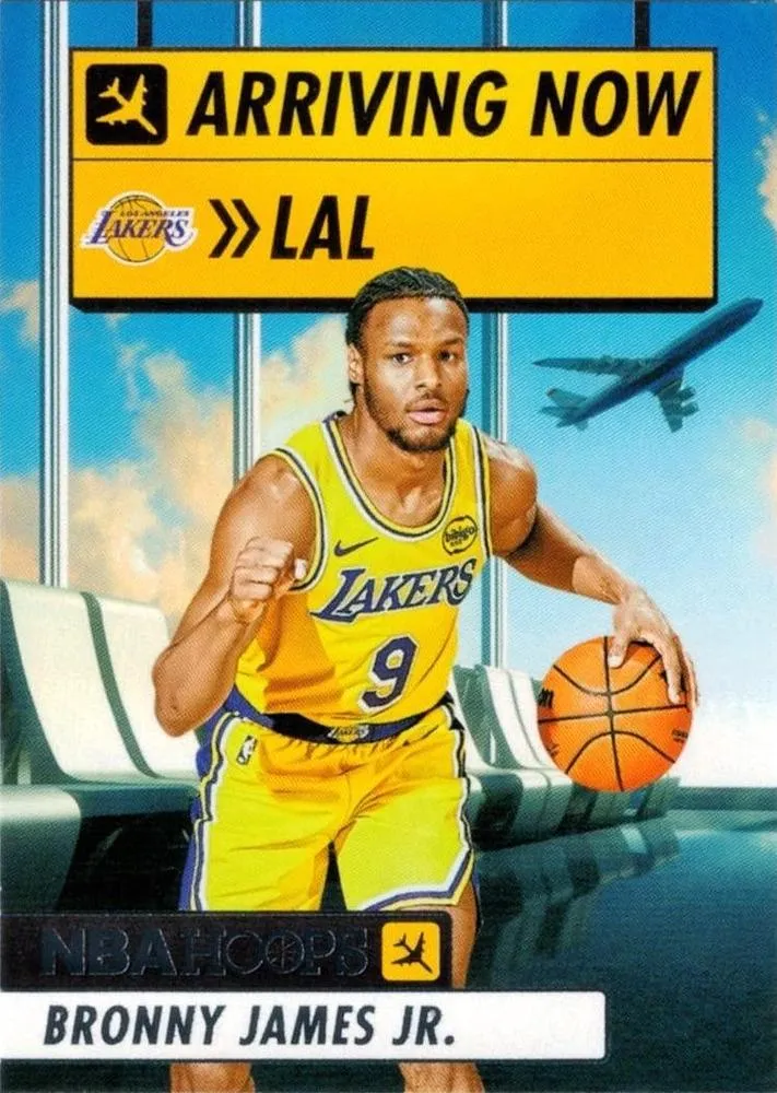 2024-25 Hoops Bronny James Arriving Now #12 card image
