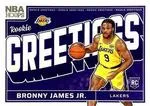 2024-25 Hoops Bronny James Rookie Greetings #6 card image