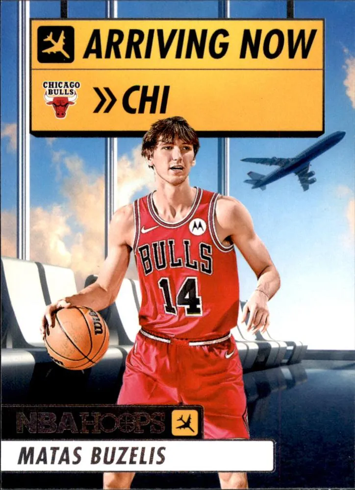 2024-25 Hoops Matas Buzelis Arriving Now #4 card image
