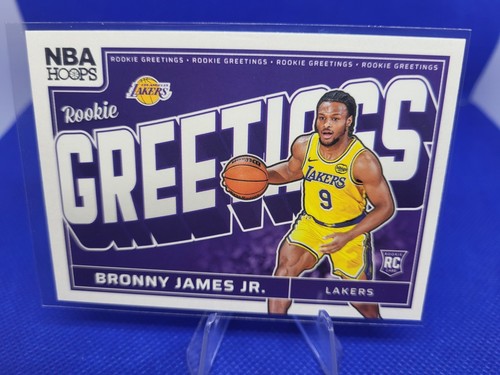 2024-25 Hoops Winter Bronny James Rookie Greetings #6 card image