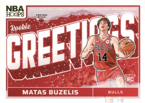 2024-25 Hoops Winter Matas Buzelis Rookie Greetings #16 card image