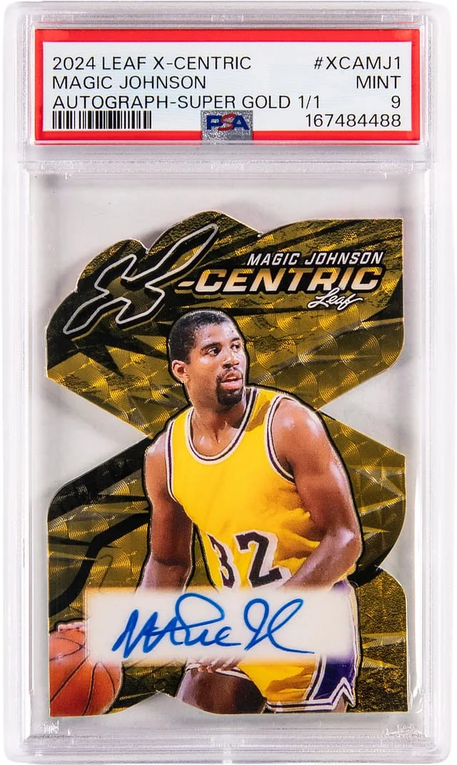 2024-25 Leaf Magic Johnson X-Centric Autograph Super Gold #XCA-MJ1 card image