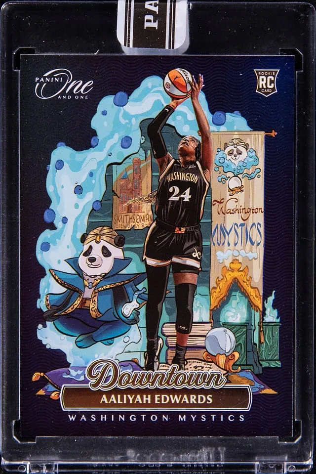 2024-25 Panini Aaliyah Edwards - Panini Encased Instant Royalty WNBA One and One Downtown #10 card image
