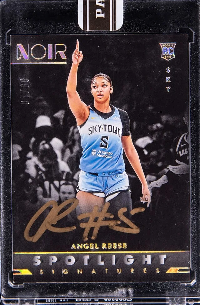 2024-25 Panini Angel Reese Instant WNBA Noir Spotlight Signatures #SSV-AR card image
