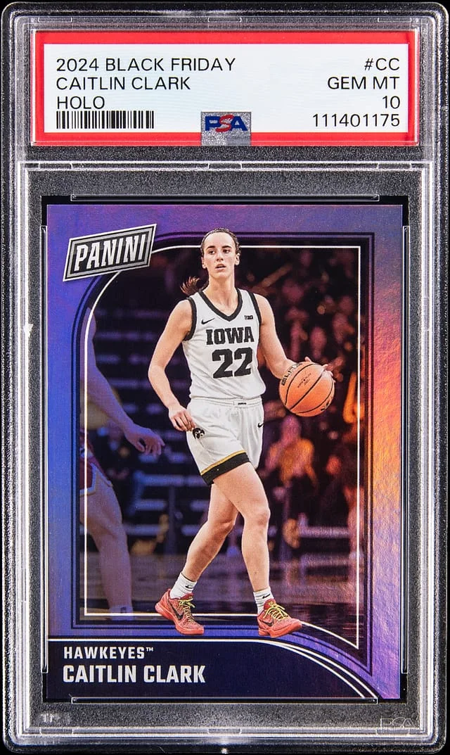 2024-25 Panini Black Caitlin Clark Friday Holo #CC card image