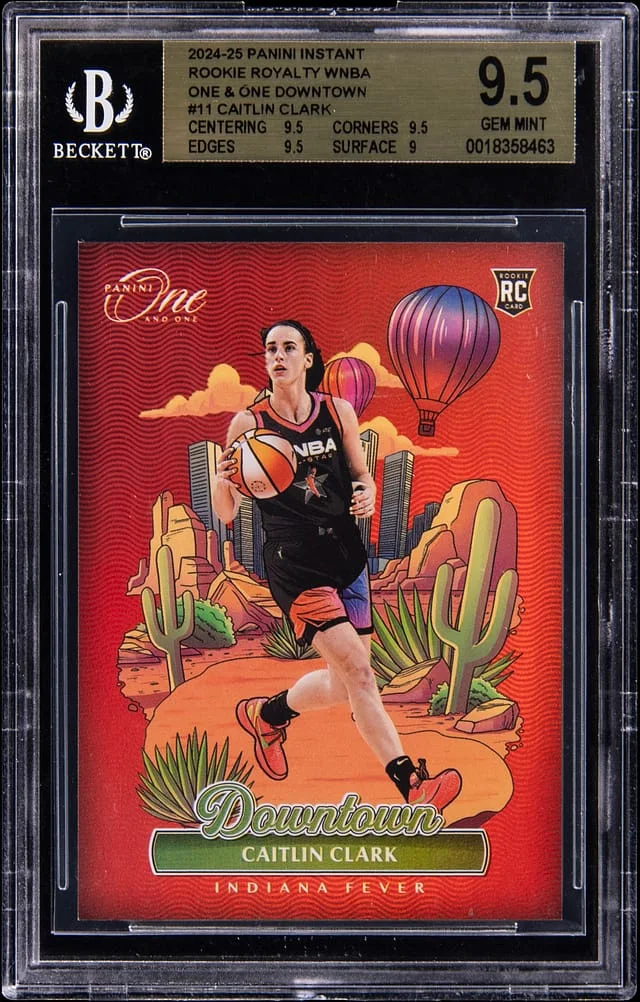 2024-25 Panini Caitlin Clark Instant Royalty WNBA One & One Downtown #11 card image