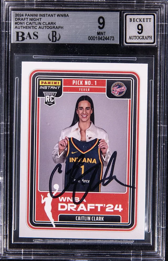 2024-25 Panini Caitlin Clark Instant WNBA Draft Night, Authentic Autograph #DN-1 card image