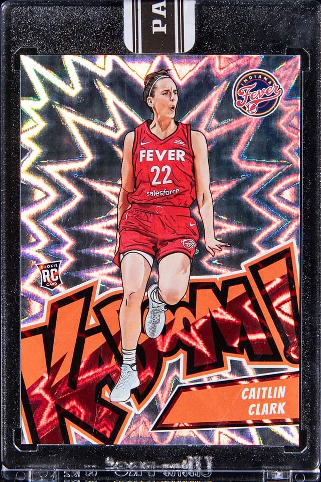 2024-25 Panini Caitlin Clark - Panini Encased Instant Royalty WNBA Kaboom! #1 card image
