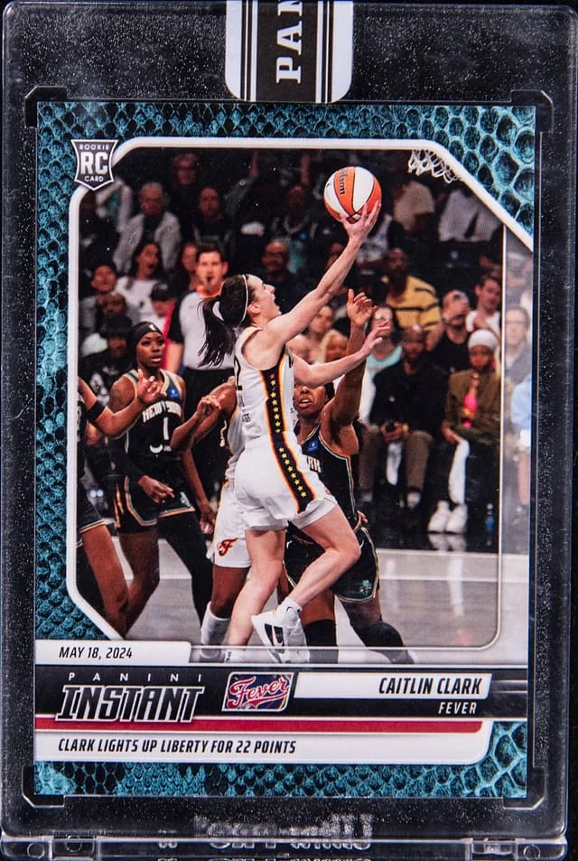 2024-25 Panini Caitlin Clark - Panini Encased Instant Blue Viper #19 card image