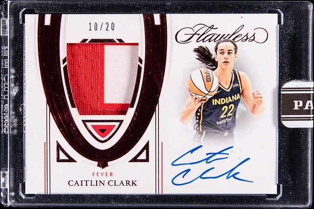 2024-25 Panini Caitlin Clark Instant Royalty Flawless Patch Autograph (RPA) #RPA-CC card image