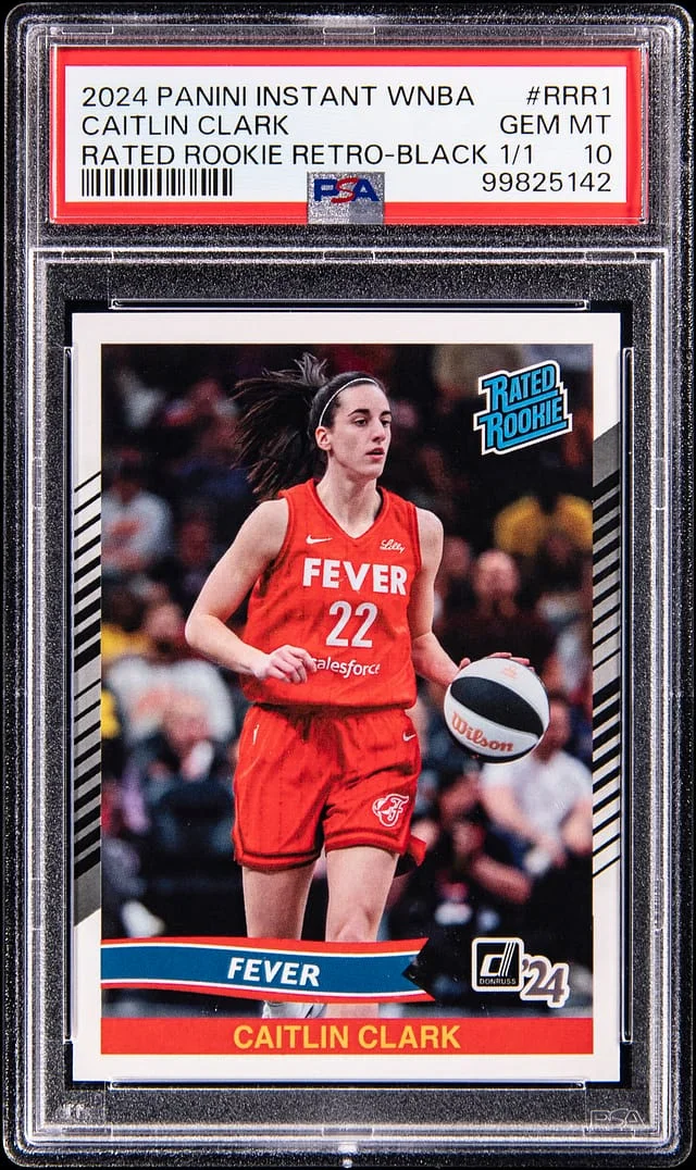 2024-25 Panini Caitlin Clark Instant WNBA Rated Retro Black #RRR-1 card image