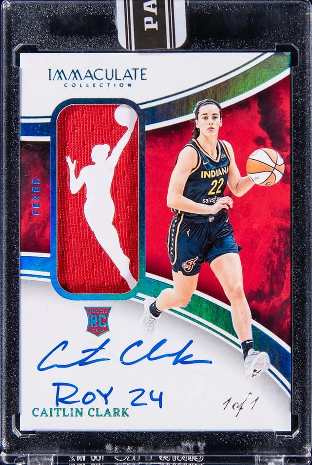 2024-25 Panini Caitlin Clark Instant Royalty Immaculate Collection WNBA Logo Autograph #WLA-CC card image
