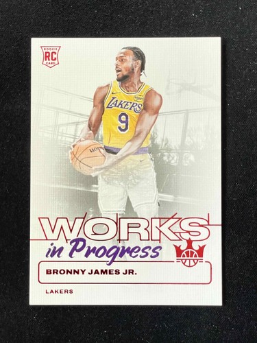 2024-25 Panini Court Kings Bronny James Works in Progress #10 card image