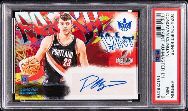 2024-25 Panini Court Kings Donovan Clingan Fresh Paint Autograph Master #FP-DON card image
