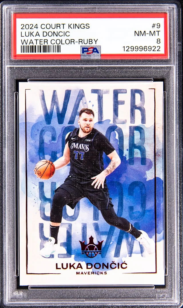 2024-25 Panini Court Kings Luka Doncic Water Color Ruby #9 card image