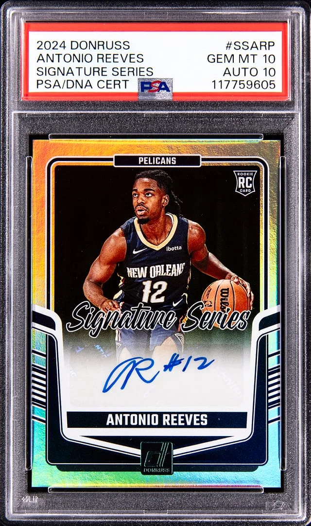2024-25 Panini Donruss Antonio Reeves Signature Series #SS-ARP card image