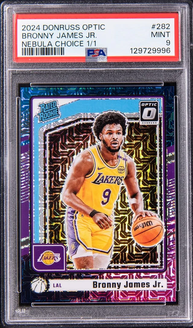2024-25 Panini Donruss Optic Bronny James Jr. Nebula Choice Prizm #282 card image