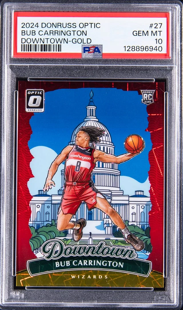 2024-25 Panini Donruss Optic Bub Carrington Downtown Gold #27 card image