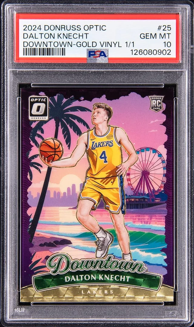 2024-25 Panini Donruss Optic Dalton Knecht Downtown Gold Vinyl #25 card image