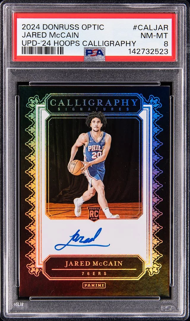 2024-25 Panini Donruss Optic Jared McCain Update '24 Hoops Calligraphy #CAL-JAR card image