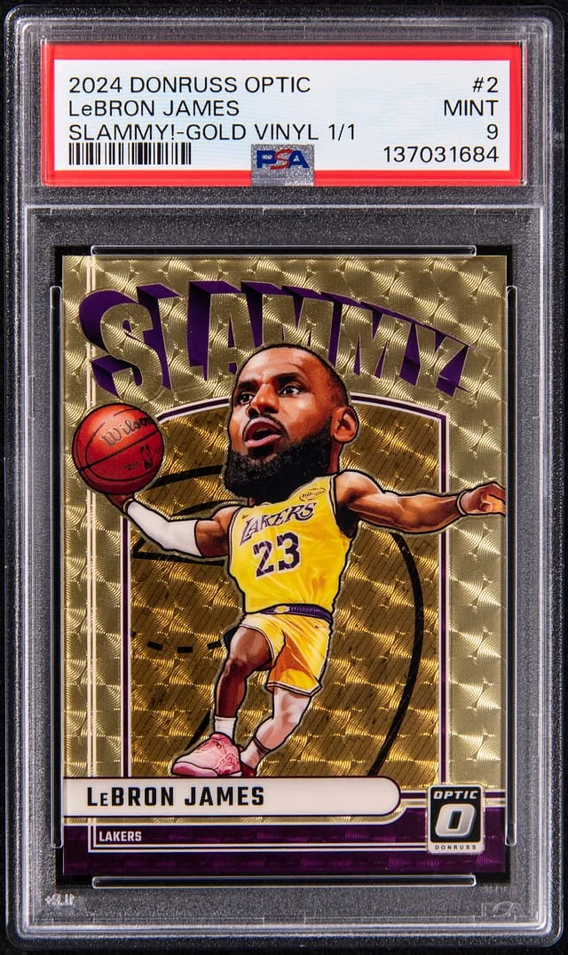 2024-25 Panini Donruss Optic LeBron James Slammy! Gold Vinyl #2 card image