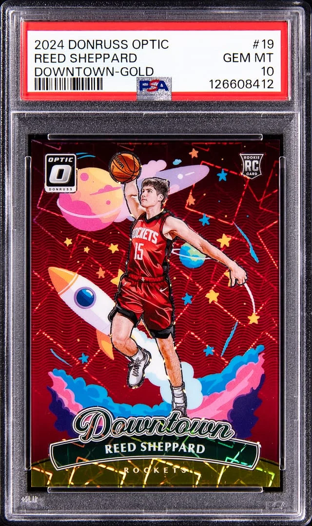 2024-25 Panini Donruss Optic Reed Sheppard Downtown Gold #19 card image