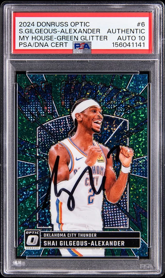 2024-25 Panini Donruss Optic Shai Gilgeous-Alexander My House Green Glitter #6 card image