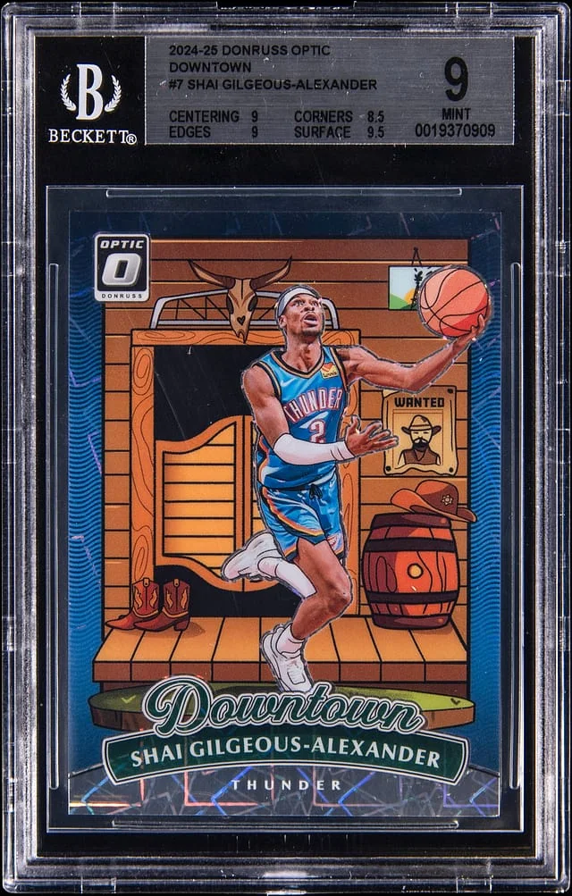 2024-25 Panini Donruss Optic Shai Gilgeous-Alexander Downtown #7 card image