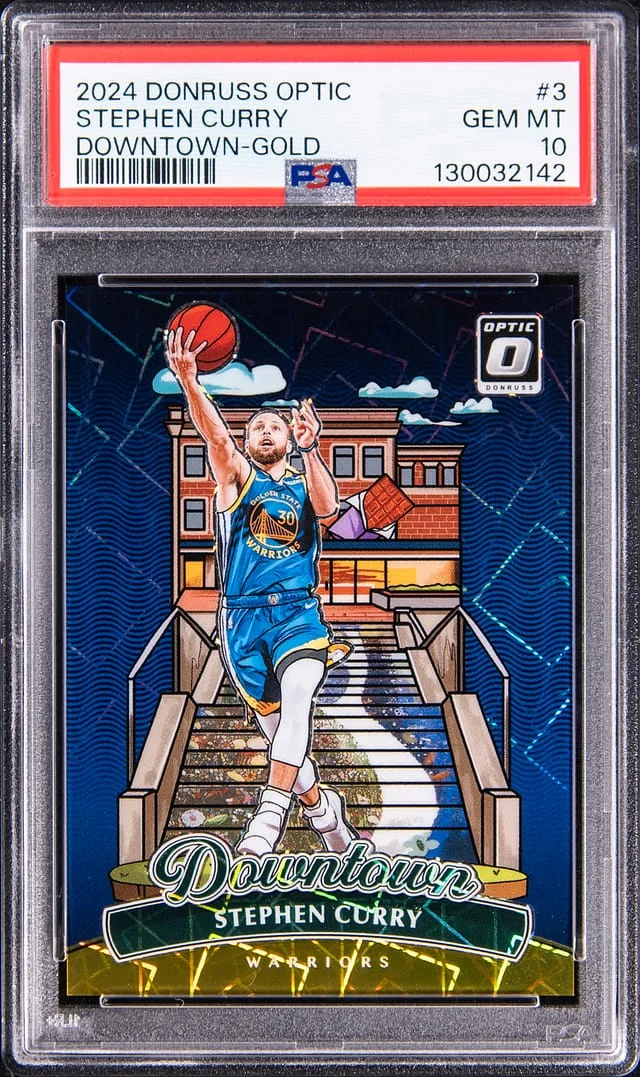 2024-25 Panini Donruss Optic Stephen Curry Downtown Gold #3 card image