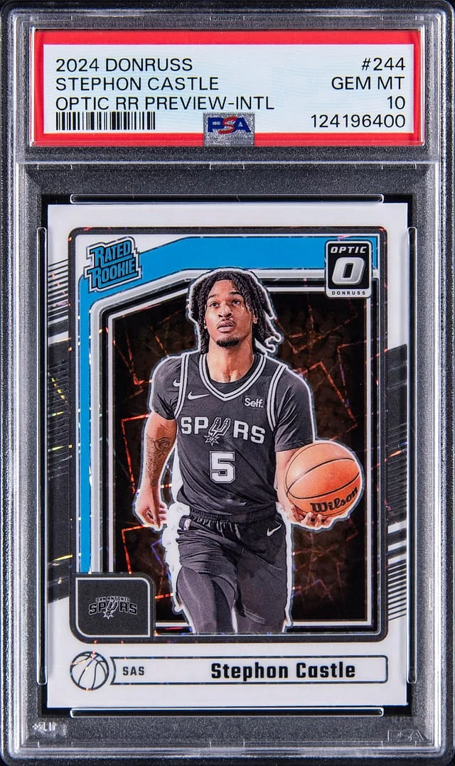 2024-25 Panini Donruss Optic Stephon Castle Rated Preview International #244 card image