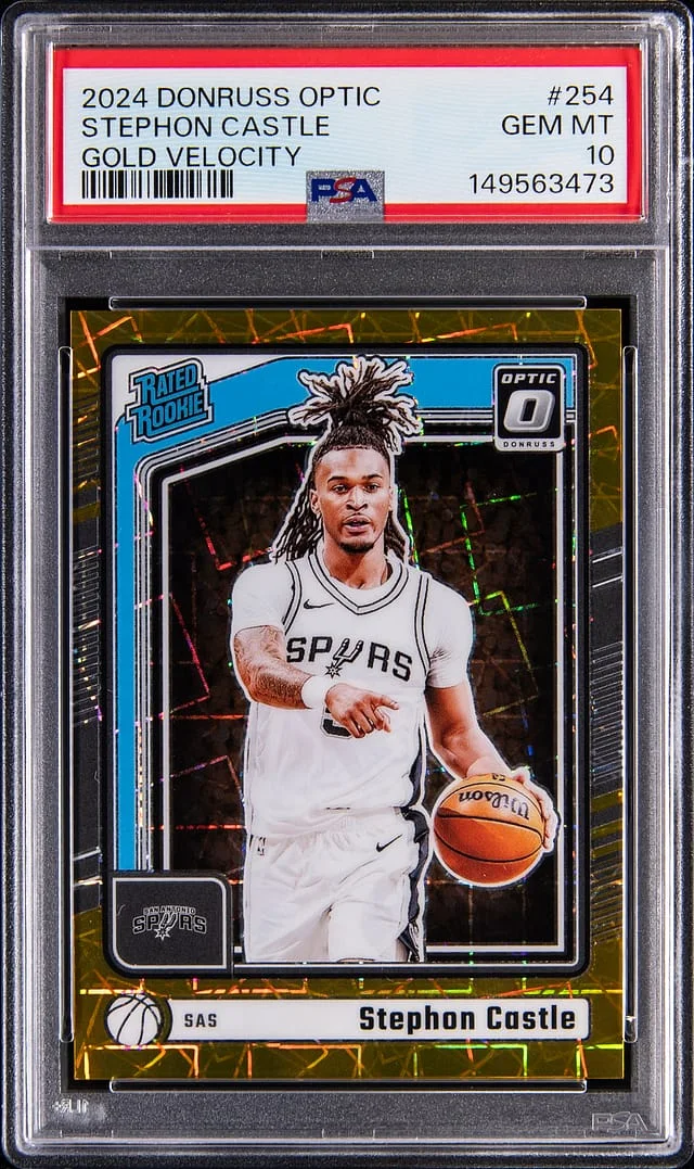 2024-25 Panini Donruss Optic Stephon Castle Rated Gold Velocity #254 card image