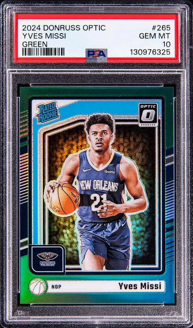 2024-25 Panini Donruss Optic Yves Missi Rated Green #265 card image