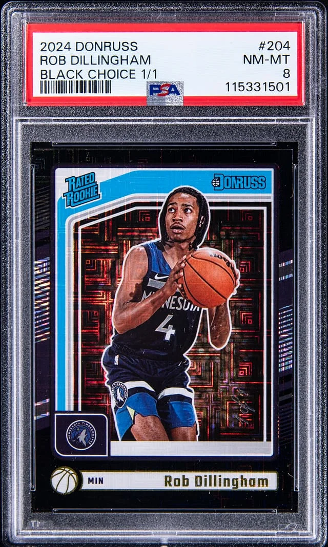 2024-25 Panini Donruss Rob Dillingham Rated Black Choice #204 card image