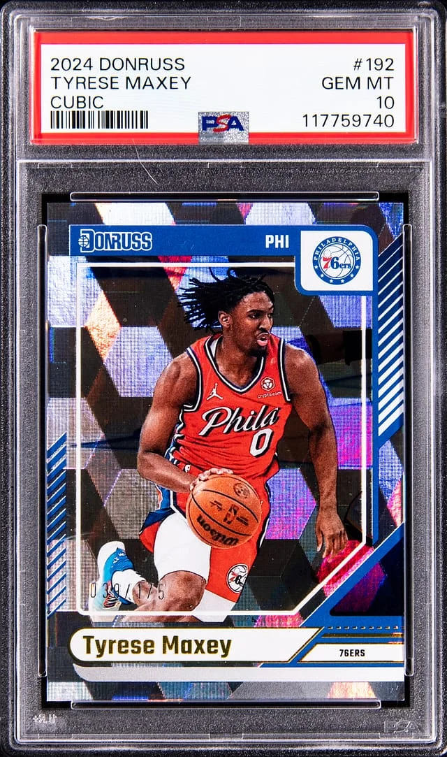 2024-25 Panini Donruss Tyrese Maxey Cubic #192 card image