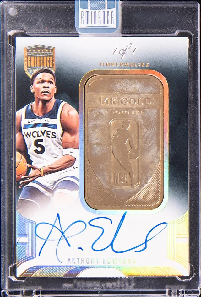 2024-25 Panini Eminence Anthony Edwards Logoman Autographs Gold Bar #LAS-ANT card image