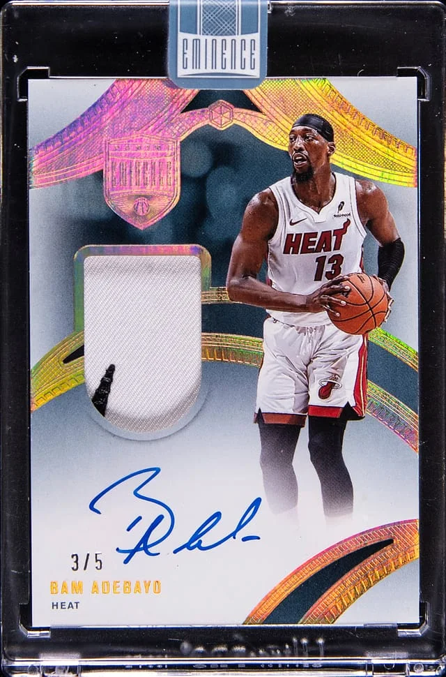 2024-25 Panini Eminence Bam Adebayo Patch Autographs Gold #EPA-BAM card image