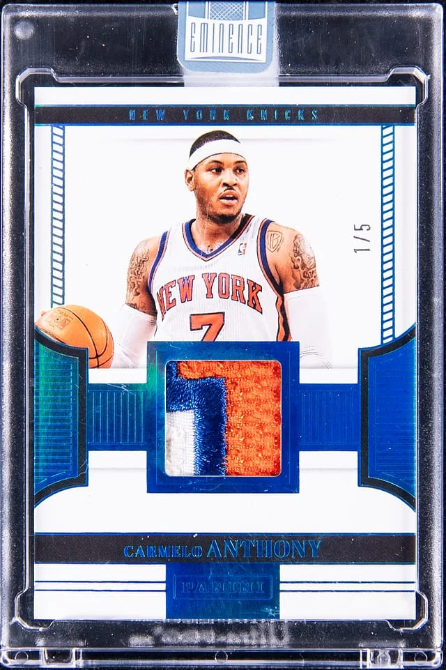 2024-25 Panini Eminence Carmelo Anthony Memorabilia Swatches #MS-MEL card image