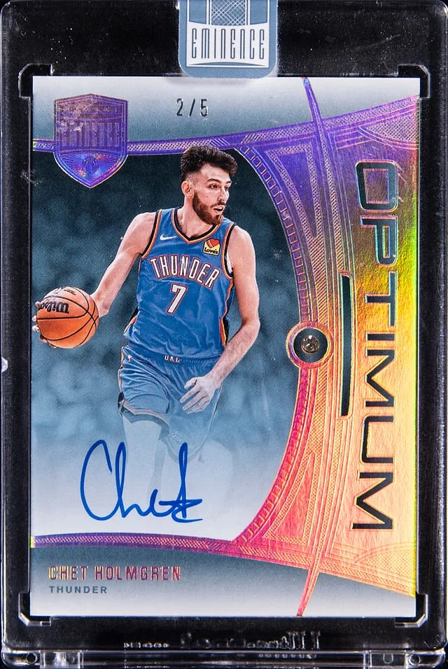 2024-25 Panini Eminence Chet Holmgren Optimum Diamond Autographs Gold #ODA-HOL card image