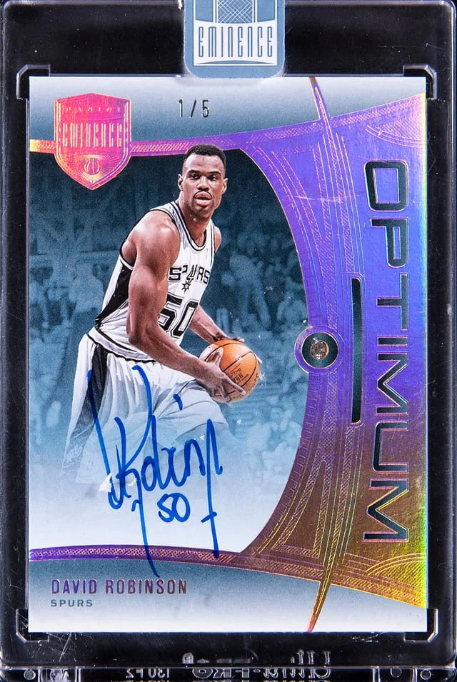 2024-25 Panini Eminence David Robinson Optimum Diamond Autographs Gold #DDA-ROB card image