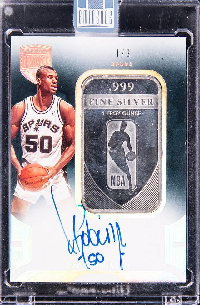 2024-25 Panini Eminence David Robinson Logoman Autograph Silver #LAS-RDB card image