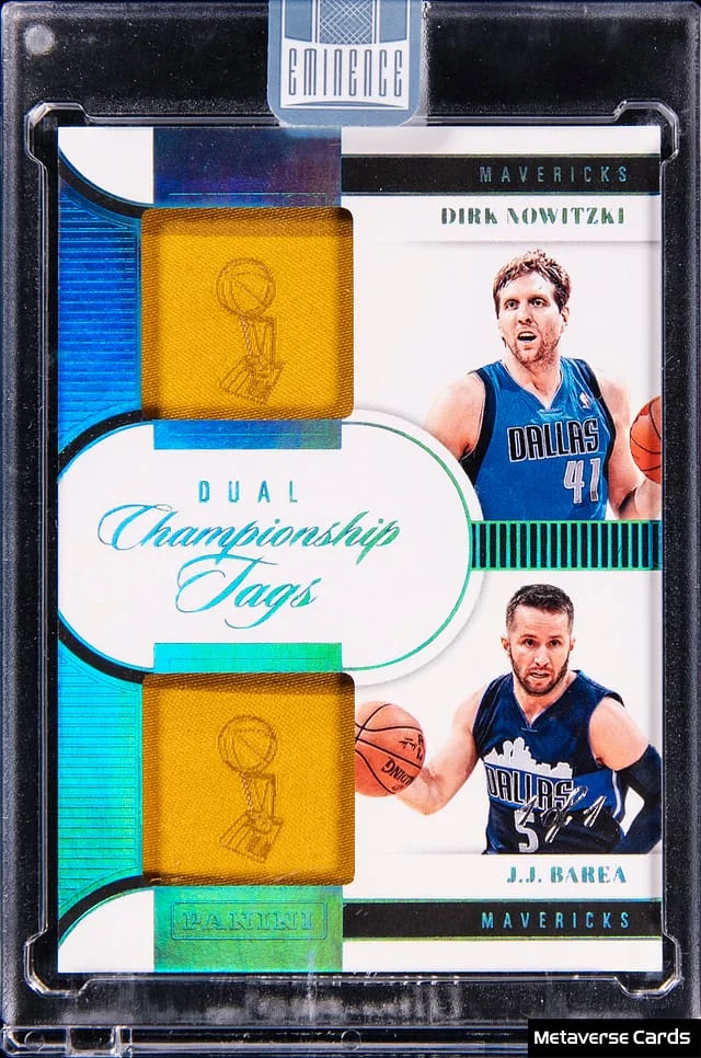 2024-25 Panini Eminence Dirk Nowitzki/J.J. Barea Dual Championship Tags #DCT-DAL card image
