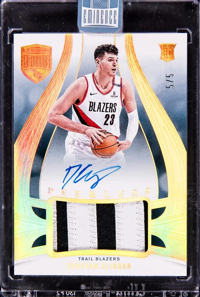 2024-25 Panini Eminence Donovan Clingan Peerless Patch Autograph #PPA-CLI card image