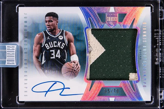 2024-25 Panini Eminence Giannis Antetokounmpo Jumbo Patch Autographs #JPA-GIA card image