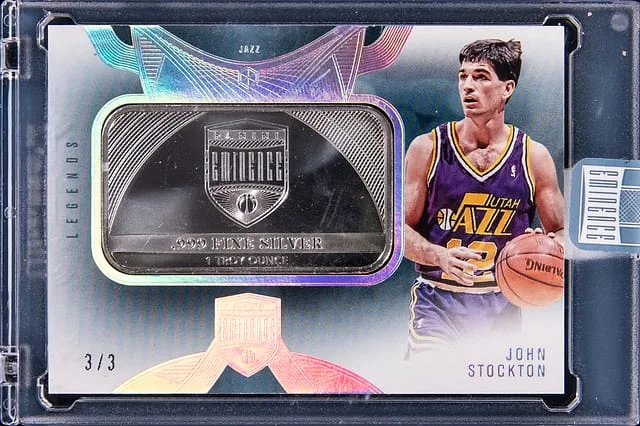 2024-25 Panini Eminence John Stockton Legends Silver Bar #LS-JSU card image